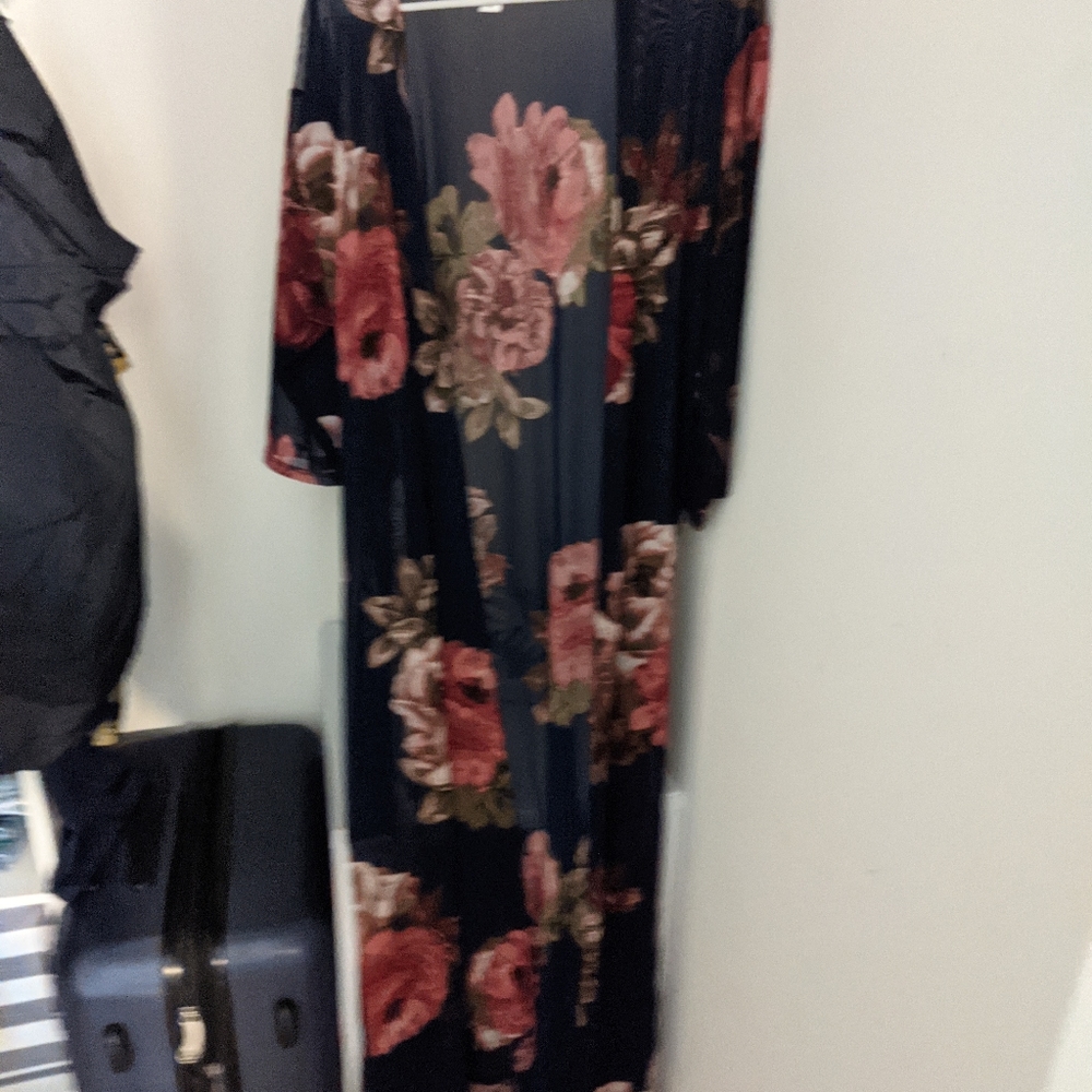 Long Floral print kimono